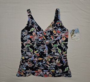 Colorful Floral Women's Tankini Top